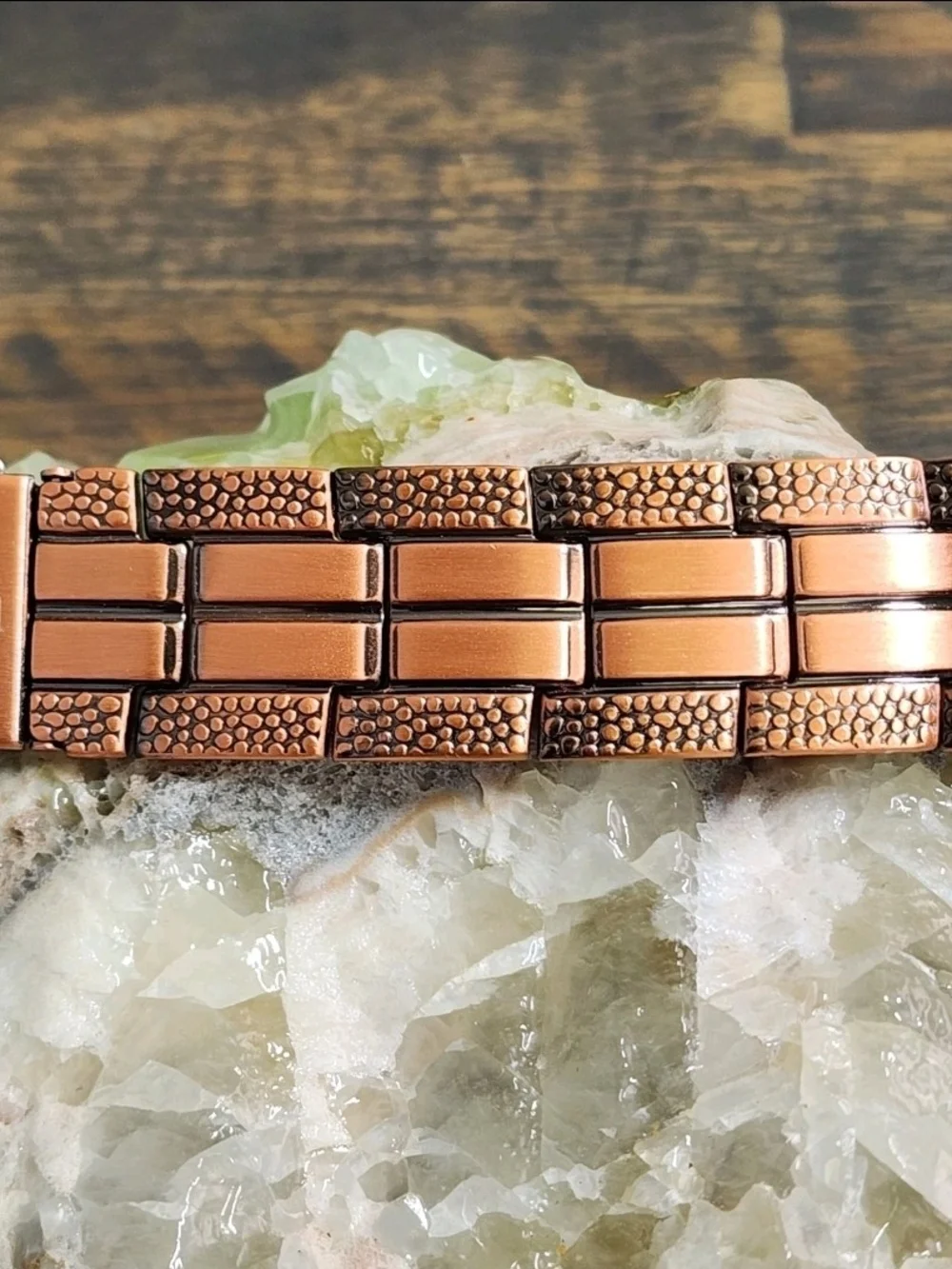 Men's Copper Bracelet - Polished Brown Copper